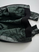 1970s Swiss Dark Green Leather Jacket