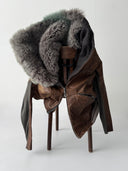 Alessandra Marchi Artisanal Leather Fur Jacket