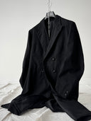 1910s Edwardian Era European Black Wool Frock Coat