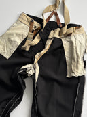 1940s European Striped Wool Suit Trousers