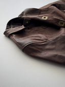 Vintage England 'Leather Line' Clasp Jacket