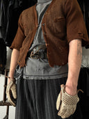 1930s German Thrashed Wool Knit Cardigan