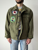 1980s USN A-2 Deck Stenciled Patched Field Jacket