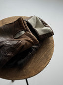 Old European Brown Leather Gloves
