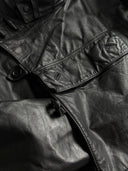 1980s Swedish Army Type Motorcycle Leather Jacket