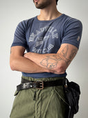 1970s Deauville Yacht Club France Sun Faded Ringer Tee