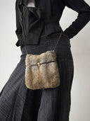 2000s Just Cavalli Faux Fur Shoulder Bag