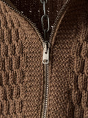 1960s British 'Aero' Zip Wool Knit Cardigan