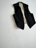 1940s French Wool Pinstripe Waistcoat