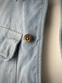 1950s Swiss Army Work Metal Button Denim Chore Jacket