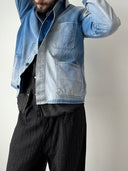 1980s German Workwear HBT Sun Faded Chore Jacket