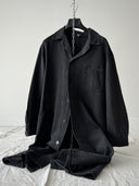 1960s French Workwear Atelier Black Coat