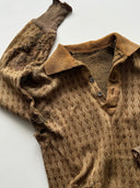 1930s German Thrashed Wool Knit Sweater