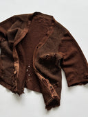 1930s German Thrashed Wool Knit Cardigan