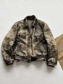 1950s German Flying Type Faded Leather Jacket