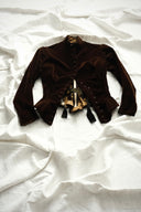 1880s Swiss Victorian Era Velvet Bodice