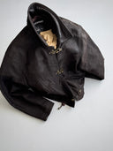 1990s French 'Fireman' Clasp Leather Jacket