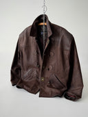 Vintage England 'Leather Line' Clasp Jacket