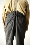 1940s Swiss Bespoke Striped Trousers