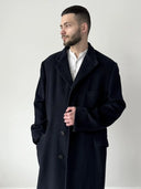 Hermes 100% Cashmere Navy Chester Coat