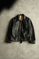2000s Biker Faded Soft Leather Jacket