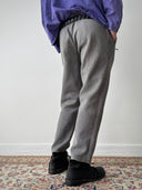 1950s French Workwear Salt & Pepper Cotton Pique Trousers