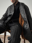 1960s Swiss Army 'Le Belier Paris' Faded Leather Trench