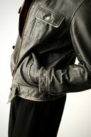 2000s Biker Faded Soft Leather Jacket