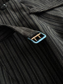 1930s European Buckle Back Striped Trousers