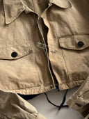 1950s Austrian Work Duck Canvas Reworked Cyclist Jacket