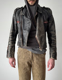1950s German Moto Faded Leather Jacket