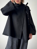 1990s Thierry Mugler Asymmetric Cape Coat