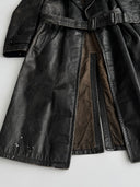 1940s German Officer Pigskin Leather Trench Coat