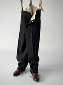 1930s European Buckle Back Striped Trousers