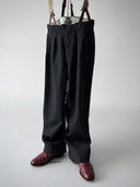 1940s European Work Striped Trousers