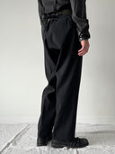 1930s German Buckle Back Striped Suit Trousers