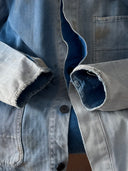 1980s German Workwear HBT Sun Faded Chore Jacket