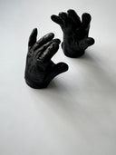 Old European Black Leather Gloves