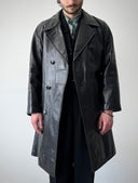 1960s Swiss Army 'Le Belier' Leather Trench Coat