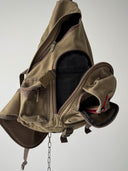 2000s Avant Garde Khaki Sling Bag
