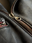 1950s German Moto Faded Leather Jacket