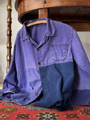1970s French Workwear Thrashed Purple Chore Jacket