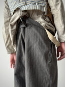 1940s French Work Striped Cotton Pants