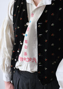 1960s European Velour Floral Waistcoat