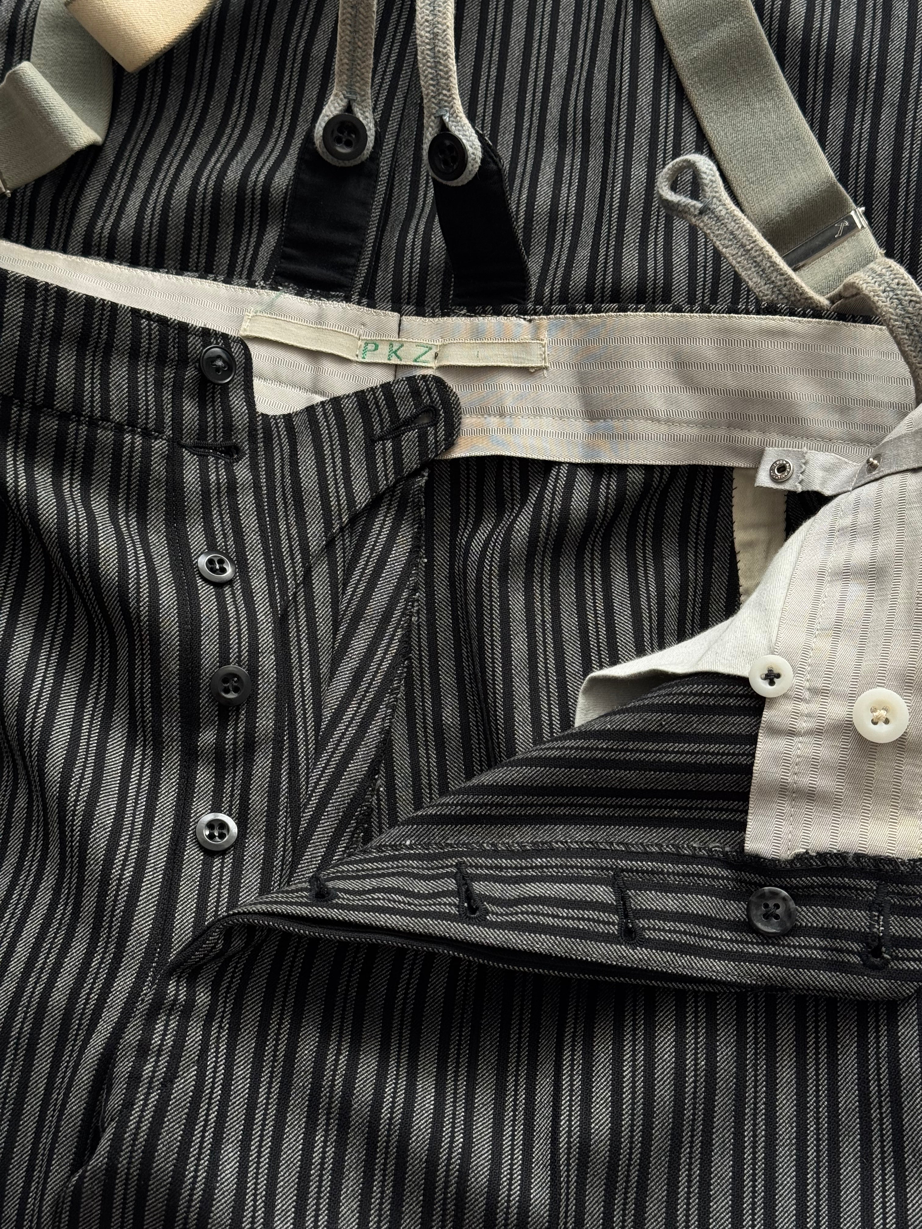 1940s Swiss 'PKZ' Striped Wool Trousers – Thepuregarb