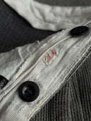 1950s French Workwear Salt & Pepper Cotton Pique Trousers