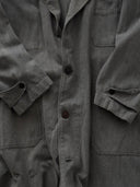1950s French Workwear Chambray Thrashed Atelier Coat