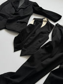1940s European Peaked Lapel Three Piece Wool Suit