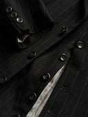1947 Dated British Three Piece 'Demob' Pinstripe Wool Suit