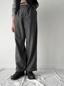 1950s European High Waisted Grey Slacks